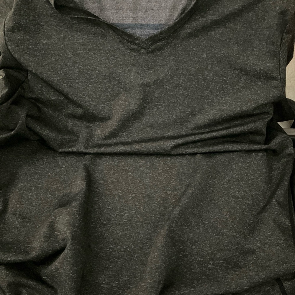 icyzone Women’s Dark Gray V-Neck Top
